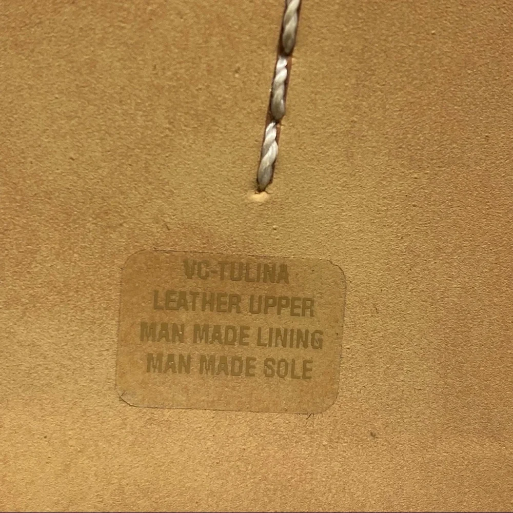 NEW-Vince Camuto-Taupe Tan Leather Laser Cut Gladiator 10 - Picture 9 of 10